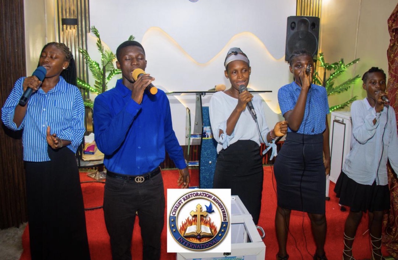 The CRMI choir ministering in song